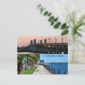 St. Auigustine, Florida bayfront Briefkaart (Staand voorkant)