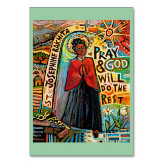 St. Bakhita Prayer Card Kaart