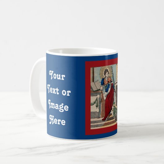 St. Barbara avec Artillerie (M 007) Café Mug 1 (Devant gauche)