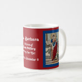 St. Barbara avec Artillerie (M 007) Mug de café 2 (Devant droit)