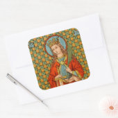 St. Barbara  (JP 01) Vierkante Sticker (Envelop)