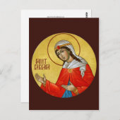 St. Barbara Prayer Card Briefkaart (Voorkant / Achterkant)