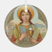 St. Barbara van Nicomedia (BK 001) Glas Ornament (Voorkant)