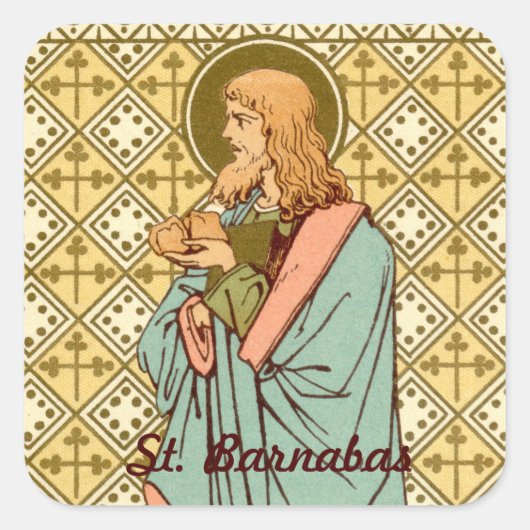 St. Barnabas de Apostle (RLS 02) Vierkante Sticker (Voorkant)