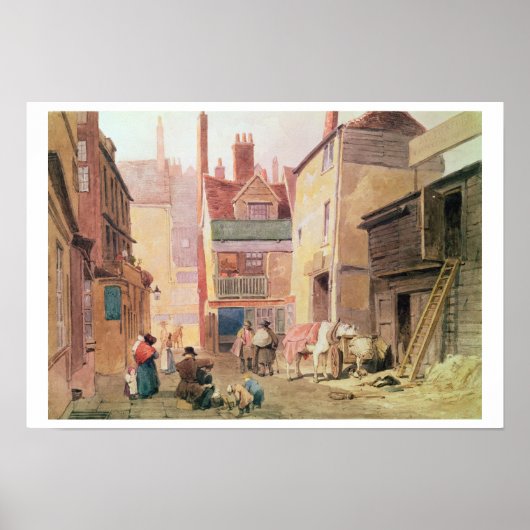 St. Bartholomew Close, Smithfield, London, 1850 (w Poster (Voorkant)