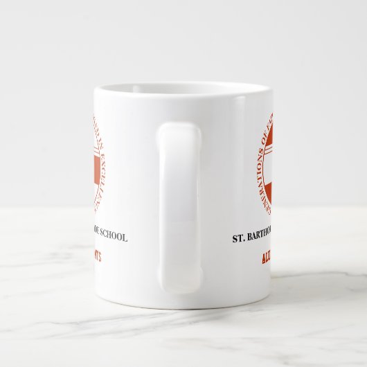 St. Bartholomew Grade School Alumni Jumbo Mok (Achterkant)