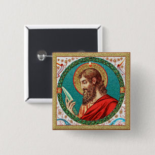 St. Bartolomeüs de Apostel (JMAS 03) Vierkante Button 5,1 Cm