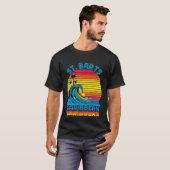 St Barts Caribbean Retro Throwback Surf & Beach So T-shirt (Voorkant volledig)