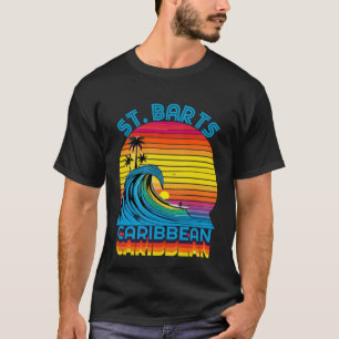 St Barts Caribbean Retro Throwback Surf & Beach Zo T-shirt