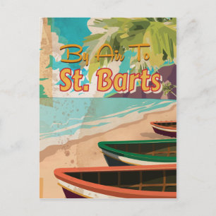 St. Barts Vintage Reisposter Briefkaart