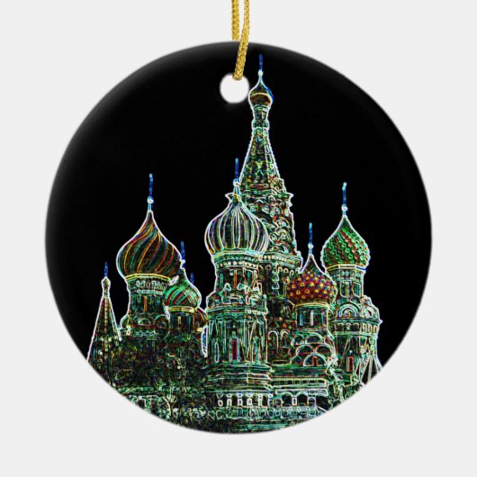 St Basils Neon Keramisch Ornament (Voorkant)
