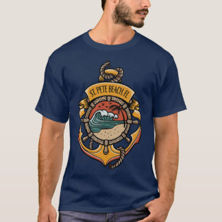 St Beach Florida Westkust Stranden Varen Vissen T-shirt
