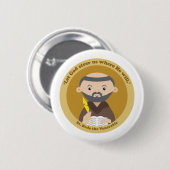 St. Bede the Venerable Ronde Button 5,7 Cm (Voorkant /achterkant)