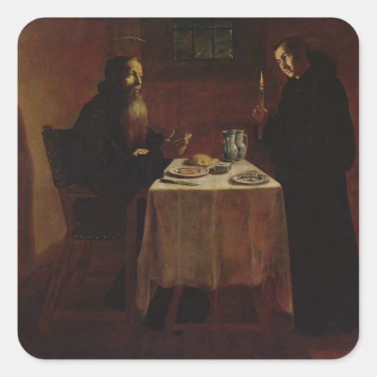 St. Benedict Blessing St. Maur Vierkante Sticker (Voorkant)