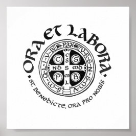 St. Benedict Calligrafie-Poster Poster