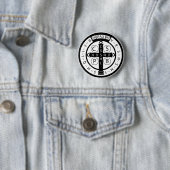 St. Benedict ""Devil-Chasing"-medaille Ronde Button 5,7 Cm (In situ)