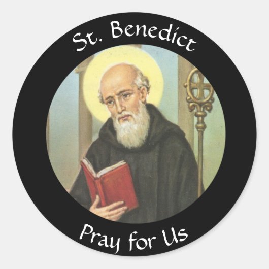 St. Benedict Feast 11 juli Ronde Sticker (Voorkant)