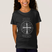 St. Benedict-medaille met Latijns-geit T-shirt (Voorkant)