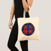 St. Benedict medaille ontwerp Tote Bag (Voorkant (product))