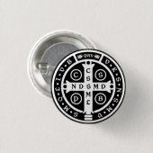 St. Benedict-medaille Ronde Button 3,2 Cm (Voorkant /achterkant)