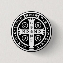 St. Benedict-medaille Ronde Button 3,2 Cm