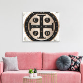 St. Benedict Medal Canvas Afdruk (Insitu (Woonkamer))