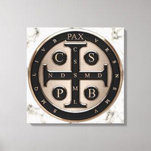 St. Benedict Medal Canvas Afdruk