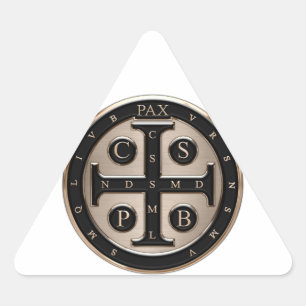 St. Benedict Medal Driehoek Sticker