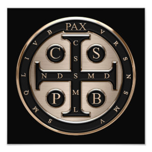 St. Benedict Medal Foto Afdruk