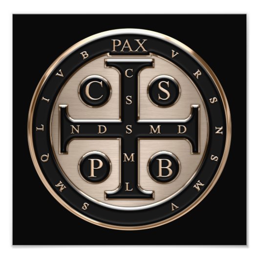 St. Benedict Medal Foto Afdruk (Voorkant)