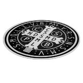 St. Benedict Medal Glass Cutting Board Snijplank (Hoek)