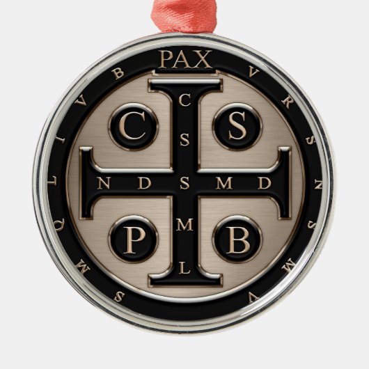 St. Benedict Medal Metalen Ornament (Voorkant)