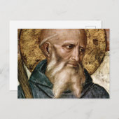 St Benedict Of Nursia Briefkaart (Voorkant / Achterkant)