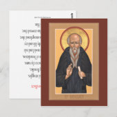 St. Benedict Prayer Card Briefkaart (Voorkant / Achterkant)