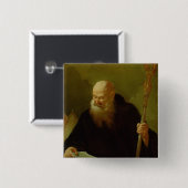 St. Benedict Vierkante Button 5,1 Cm (Voorkant /achterkant)