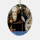 St. Benedictus Nursia Keramisch Ornament (Rechts)