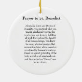 St. Benedictus Nursia Keramisch Ornament (Achterkant)