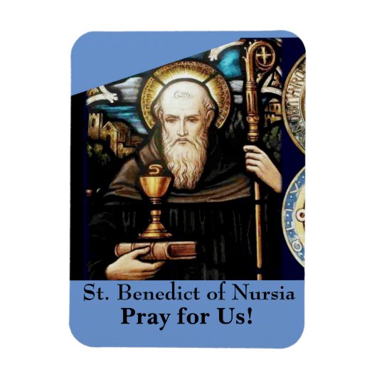 St. Benedictus Nursia Magneet (Verticaal)