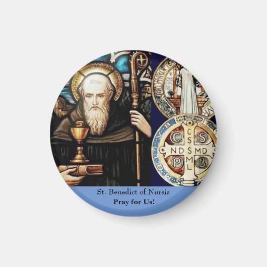 St. Benedictus Nursia Magneet (Voorkant)
