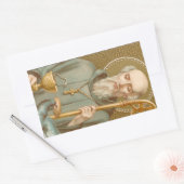 St. Benedictus of Nursia (JM 07) Rechthoekige Sticker (Envelop)