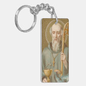 St Benedictus of Nursia (JM 07) Rect Acrylic Sleutelhanger (Voorkant Links)