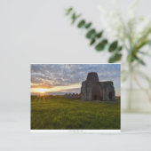 St Benet's Abbey zonsondergang briefkaart (Staand voorkant)