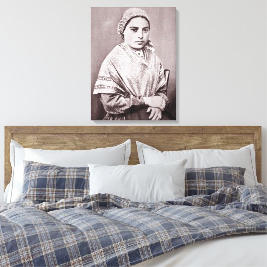 St. Bernadette Soubirous Canvas Afdruk (Insitu (Slaapkamer))
