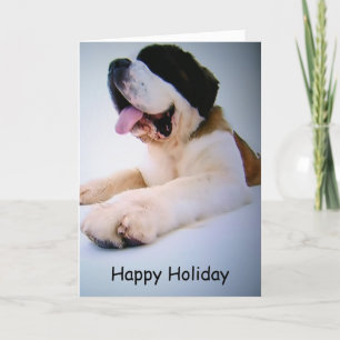 ST. BERNARD AAN RESCUE=CHRISTMAS WISSEN FEESTDAGEN KAART