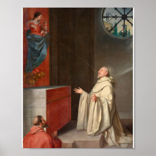 St Bernard And The Virgin Poster