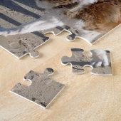 St. Bernard au puzzle de la plage (Côté)