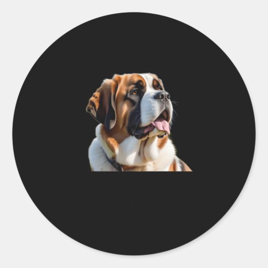St. Bernard bewijs dat maat S Sticker (Voorkant)