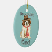 St. Bernard Dad Ceramic Ornament (Rechts)