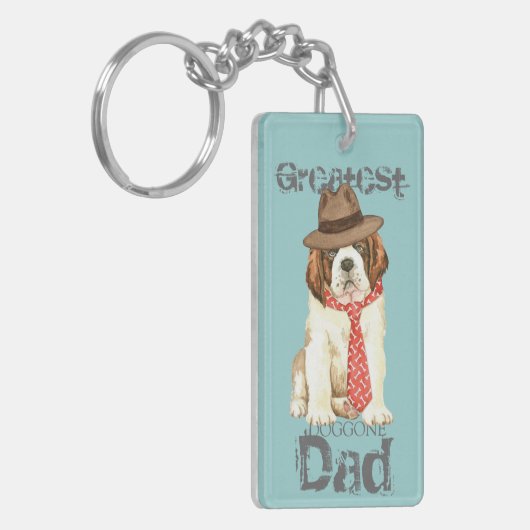 St. Bernard Dad Sleutelhanger (Voorkant Links)