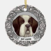 St Bernard Dog Loving Memory ornament (Voorkant)